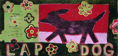 Linoldruck auf Papier