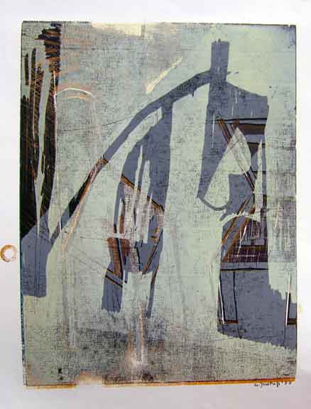Linoldruck auf Papier